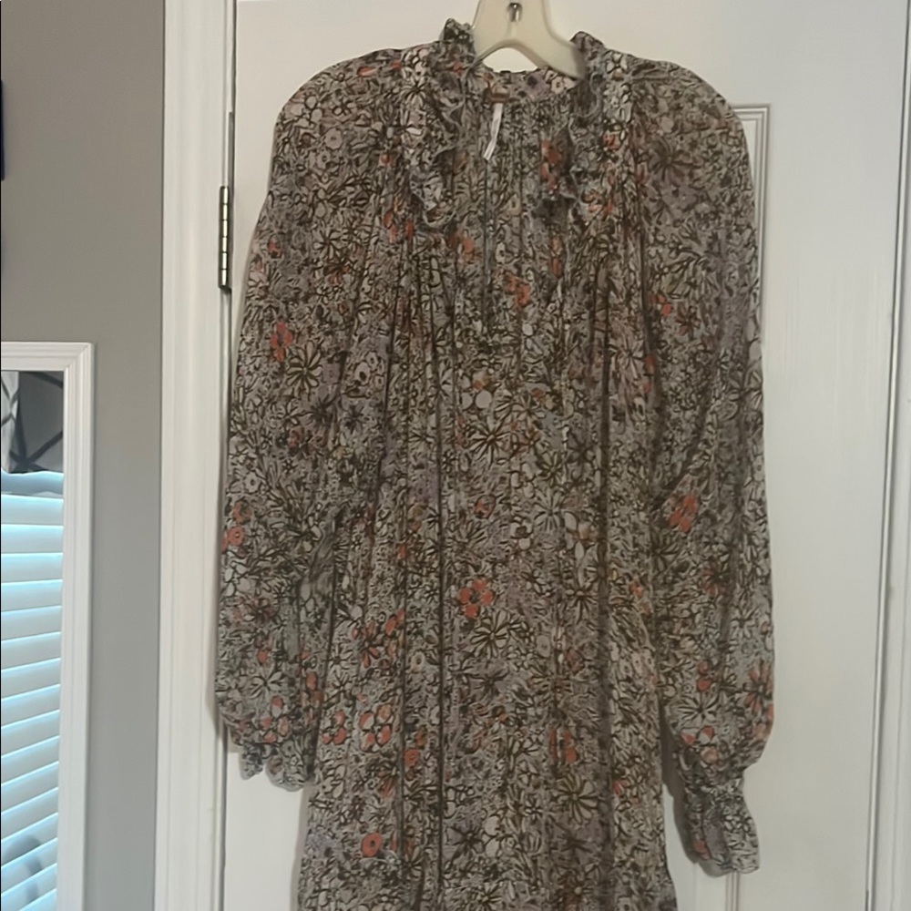 Free People Long Sleeve Mock Neck Dress